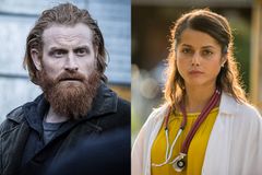 Kristofer Hivju sees i rollen som Steinar i "Beck" og Amrita Acharia har hovedrollen i den nye dramaserien "Good Karma Hospital"