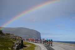 Publikum over hele verden fikk se vakre bilder fra Finnmark under Arctic Race of Norway i august 2018. Foto: ARN/Pauline Ballet