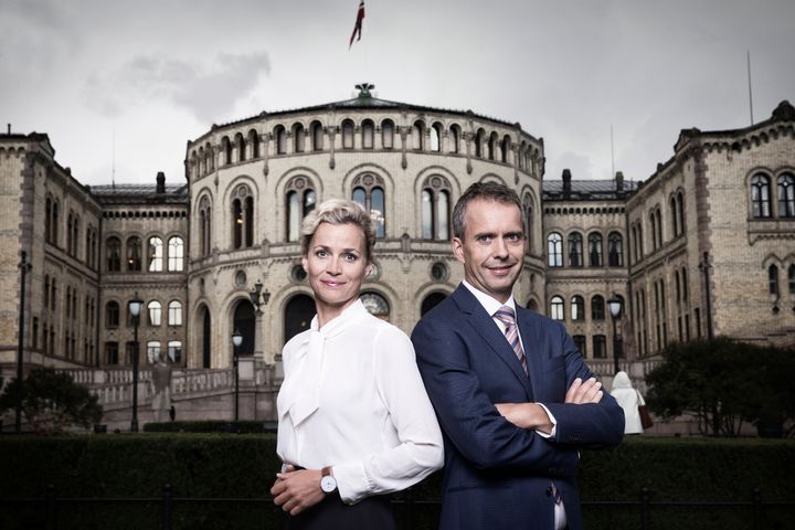 Ingunn Solheim og Jarle Roheim Håkonsen skal lede partilederdebattene på NRK1. Foto: Julia Naglestad / NRK.
