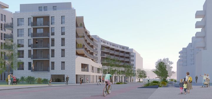 206 nye boliger skal bygges på Ensjø. Foto: HRTB AS arkitekter