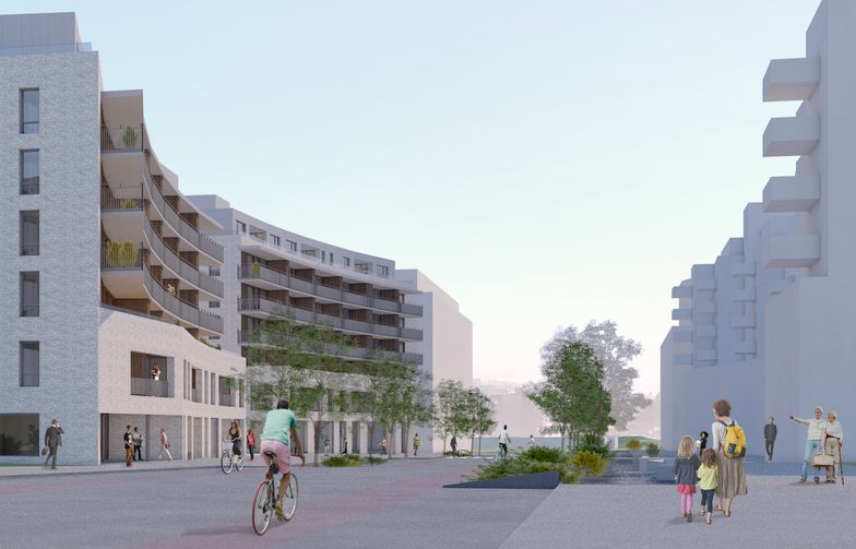 206 nye boliger skal bygges på Ensjø. Foto: HRTB AS arkitekter