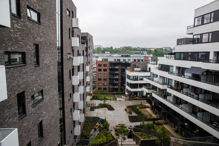 Det opprettes et nytt nasjonalt senter ved OsloMet for å styrke forskningen på boligmarkedet. Bildet er fra Kværnerbyen i Oslo (Foto: Berit Roald / NTB scanpix).