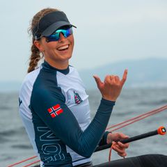 OL-aktuelle Line Flem Høst i kvinnenes Lasr Radial-klasse blir ventelig Uffe Tomasgaards hardeste konkurrent i NM. (FOTO: Morten Jensen)