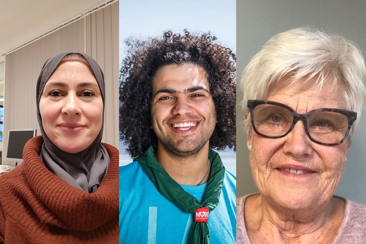 Rajaa Amazghor, Mohamad Nobel Omr Deeb og Lillann Fanuelsen er finalister til Årets nykommer i frivilligheten.