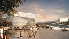 Nye Deichmanske hovedbibliotek får en sentral plass rett ved Operaen i Bjørvika. Illustrasjon: Lund Hagen/ Atelier Oslo/ Kultur- og idrettsbygg
