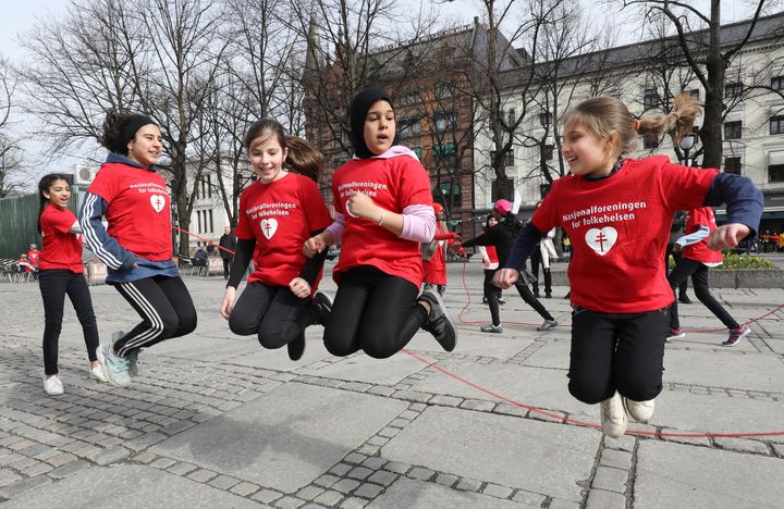 Elevene i 6A på Vahl skole, hoppet i gang konkurransen i Spikersuppa tirsdag 24.april! 
Foto: Anne Elisabeth Næss