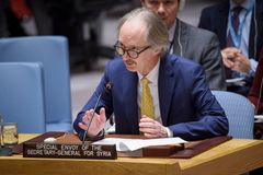 Denne uka er det Syria-toppmøte i Brussel. Geir O. Pedersen er FNs spesialutsending til Syria.  Dette bildet er fra et møte i Sikkerhetsrådet 28. februar. Foto: UN Photo / Loey Felipe