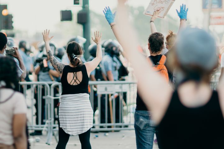 Demonstranter under en George Floyd-demonstrasjon i Minneapolis i USA i år. Foto: Jenny Salita / Flickr