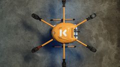 MATTLEVERING MED DRONE: Her er bilder fra Kolonial.nos forsøk med dronelevering. Foto: Kolonial.no