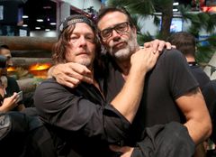 The Walking Dead: Norman Reedus og nykommeren Jeffrey Dean Morgan under årets Comic Con i San Diego. Foto: FOX