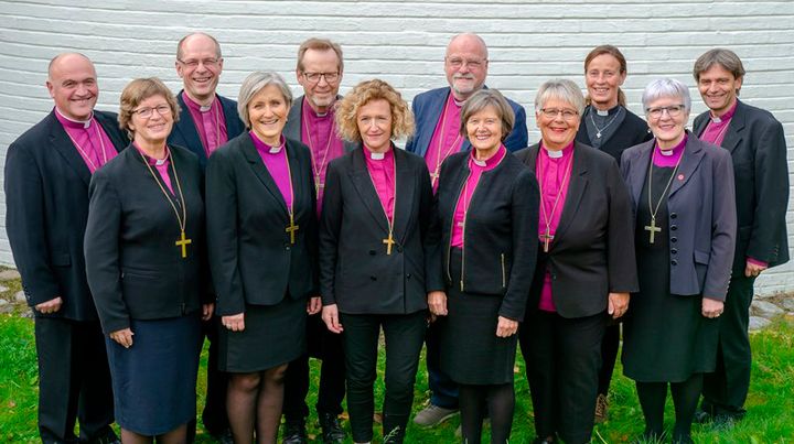 Biskopene i Den norske kirke. (Foto: Hege Flo Øfstaas/Bispemøtet)
