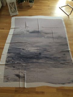 Sirenes maleri Grey Sea printet på stoff til Kepaza kjole