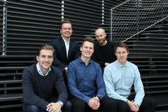 Bilde fra venstre: Johan Biermann Knudsen, Kris Riise, Aksel dybdal, Finn-Magnus Holden og August Flatby
