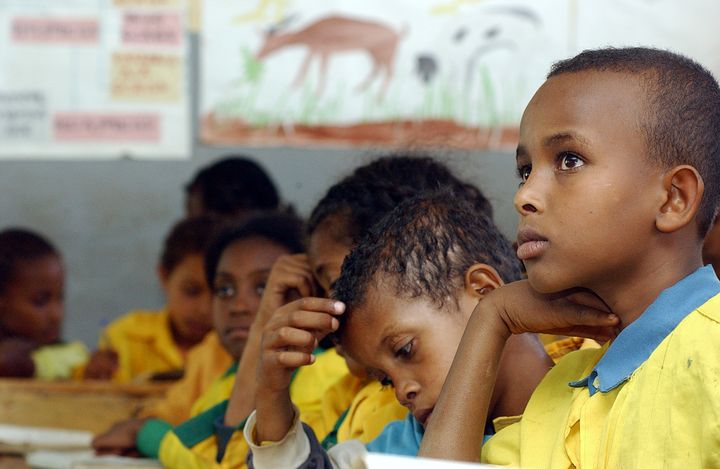 Skolebarn.UN Photo/Eskinder Debebe