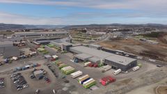 Oversiktsbilde av Europas mest miljøvennlige terminal, Logistikksenter Trondheim. FOTO: Tore Oksnes / Posten