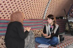 Irak jezidi kvinner støtte. Foto Norsk Folkehjelp