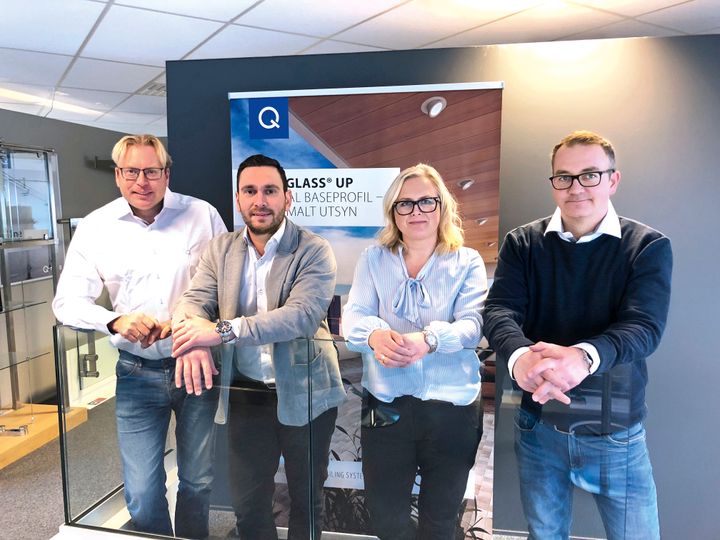 Anders Lantz, Robert Boye, Tone Blichfeldt og Christian Kreutzer er en del av teamet til Q-railing Norge.