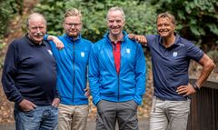 Johan Kaggestad, Marius Skjelbæk, Christian Paasche og Dag Otto Lauritzen er klare for årets Tour de France. Foto: Daniel Sannum Lauten, TV 2.
