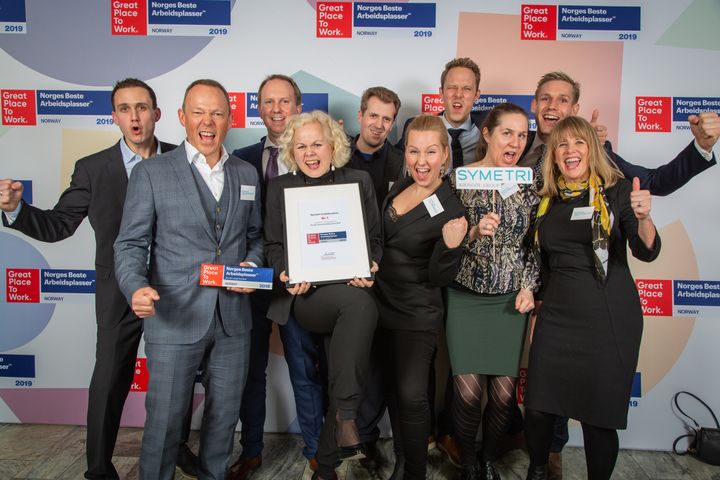 Symetri Collaboration ble nylig kåret til landets beste arbeidsplass av Great Place to Work Norge, i kategorien 20-49 medarbeidere.