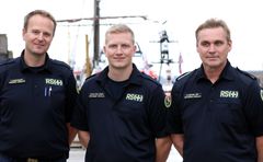 Vinnere fra Bergen: Kristian Lundemo, Magnus Hafslund og Espen Hole fra sjøredningskorpset i Bergen.