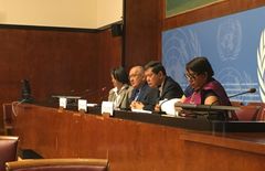 27. august holdt FNs granskningskommisjon for Myanmar pressekonferanse. Foto: Twitter / HRC