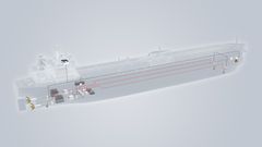 Illustrasjon av ABBs likestrømsbaserte kraftsystem Onboard DC Grid på de nye skyttel-tankerne.