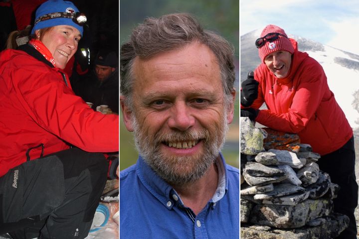 KANDIDATER: Monica Mikalsen, Åsmund Berthelsen og Birger Baisgård kjemper om å vinne Friluftslivets Ildsjelpris for 2018.
