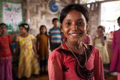 10 år gamle Sehera Begum går på Projapoti Child Learning Centre i Bangladesh. Foto: UNICEF / Patrick Brown