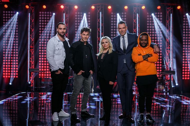 THE VOICE 2017: Martin Danielle, Morten Harket, Lene Marlin, Øyvind Mund og Yosef Wolde-Mariam.