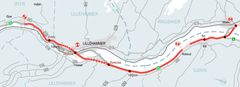 Prosjektet består av 44 kilometer motorvei for 110 km/t med store konstruksjoner som ny firefelts bru over Mjøsa, bru over Lågen ved Lillehammer og nye tunneler forbi Lillehammer og Fåberg.