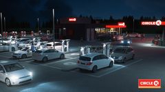 [Illustrasjon]Fremtidens ladeopplevelse: De første Circle K energistasjonene som domineres av hurtigladere er allerede etablert i Norge. Arbeidet med en raskere, enklere og mer sømløs kundeopplevelse pågår for fullt.