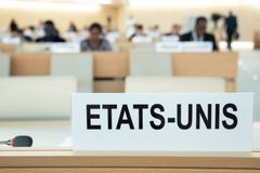Når FNs menneskerettighetsråd samles denne uka i Genève står USAs plass tom. Dette bildet er tatt i dag, 20. juni. Foto: UN Photo / Jean-Marc Ferré