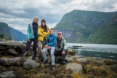 Familien Hasfjord Lia fra Oppegård. Foto: Vegard Breie