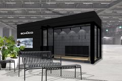 Schüco Norges nye messecontainer er tegnet av Invit Arkitekter.