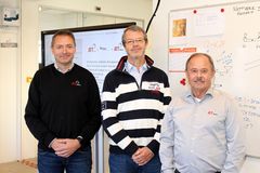 Hans Berg (salgsdirektør i Jet Bramo), Anders Sandmæl (Dokumentert AS) og Espen Bratlie (daglig leder i Jet Bramo) er samstemte i målbeskrivelsen for «Kompetansesenter for brann- og driftspersonell» i Oslo.