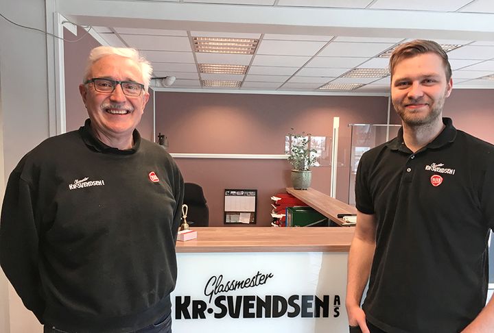 Arne Snasen og Christian Eliassen Evensen har meldt Glassmester Kr. Svendsen AS i Mo i Rana inn i Glass og Fasadeforeningen.