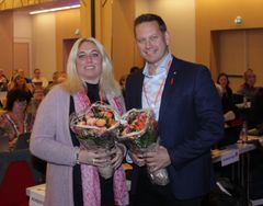 Vegard Einan er valgt som ny leder i Parat og Unn Kristin Olsen er valgt som ny nestleder. Foto: Trygve Bergsland/Parat.