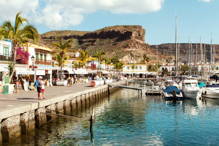 Ving har dirketerute til både Gran Canaria og Mallorca fra Sola. Her fra Puerto de Mogan, Gran Canaria.