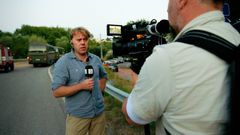 Reporter Øystein Bogen og fotograf Geir Huneide i Italia.Foto: Screen Story/TV 2