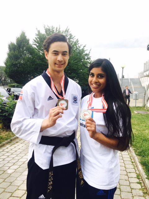 Regjerende europamestere Nina Bansal og Joachim Wien vant sølv og bronse i Wien