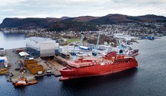 M/S Color Hybrid ferdigstilles på Ulstein Verft. Når skipet leveres sommeren 2019 vil ca. 70 prosent av de viktigste leverandørene komme fra den maritime klyngen i Norge.