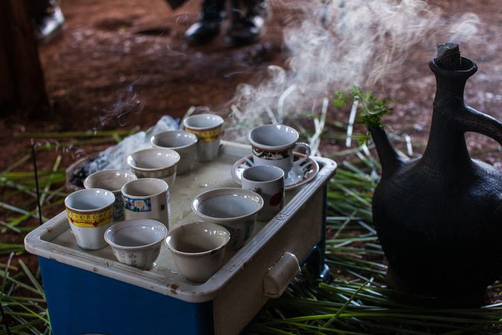 Kaffe er en av de viktigste eksportvarene for mange land, og den er nå truet av klimaendringer. Bildet er fra Etiopia. Foto: Harald Herland.