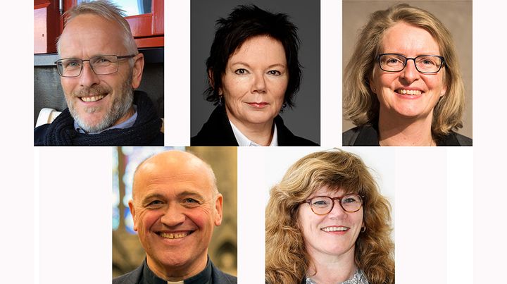 Disse fem er nominert til å bli ny biskop i Tunsberg: Kjetil Haga, Ragnhild Jepsen, Sølvi Kristin Lewin, Jan Otto Myrseth og Merete Thomassen.