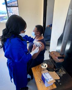 Helsearbeider i aksjon i Lesotho