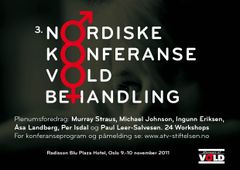 Alternativ til Vold (ATV) arrangerer 3. Nordiske konferanse om vold og behandling, 9. og 10. nov