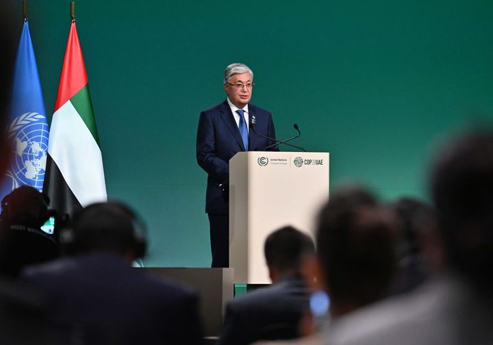 President Tokayev announced Kazakhstan’s decision to join the Global Methane Pledge during COP28 on Dec. 1. Photo credit: Akorda.