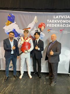 Gull til Martin Romundset Nilsen under Riga Open i olympisk taekwondo