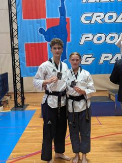 Sølv til Tuva og Sune i Croatia Open Taekwondo Poomsae
